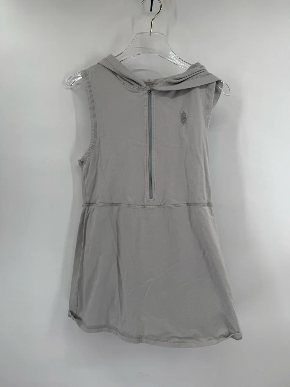 Free People Light Gray Sleeveless Tennis Romper
